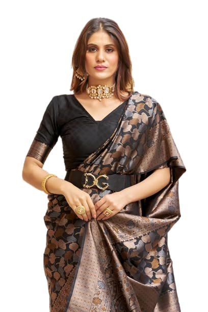 SWORNOF Womens Kanjivaram Silk Saree