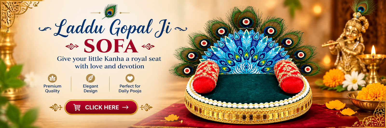 Wood Sofa for Laddu Gopal Ji