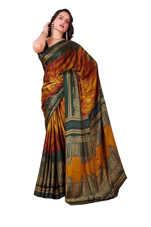Garden Vareli Satin Crepe Saree