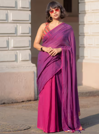 SUTA Cotton Saree with Tassels